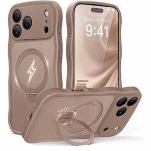 Tan iPhone 17 Pro Case with Ring Holder